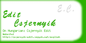 edit csjernyik business card